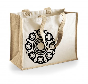 Jute Shopper Zeeuwse knop naturel