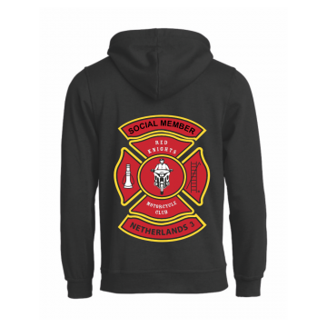 Hoodie achter social member 0