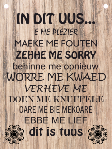 In dit uus e me plezier