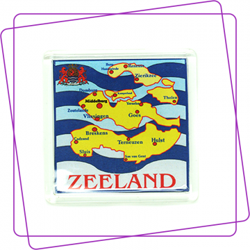 Kaart zeeland magneet