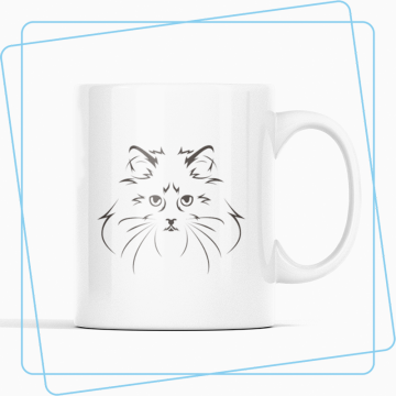 Langharig tekening kat