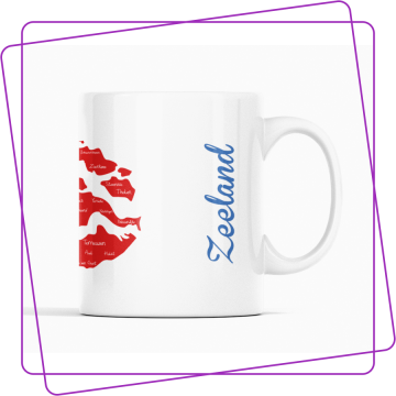 Mok met Zeeland kaart