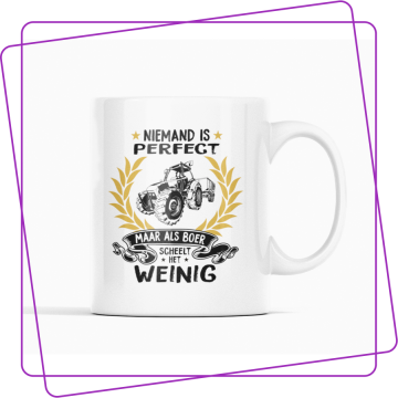 Niemand is perfect mok