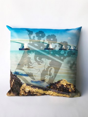 Outdoor kussen blauw Zeeuws wapen