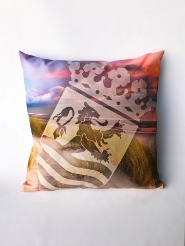 Outdoor kussen roze Zeeuws wapen