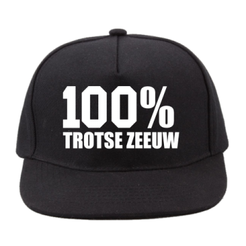 100% trotse Zeeuw pet - zwart