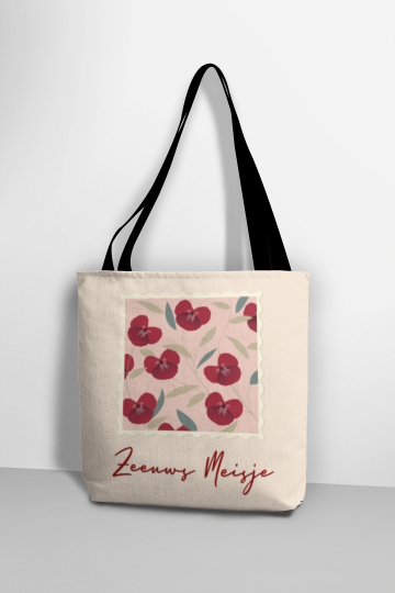 Schoudertas zeeuws meisje viooltjes