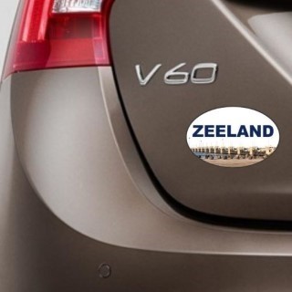 Auto sticker Oosterscheldekering met Zeeland