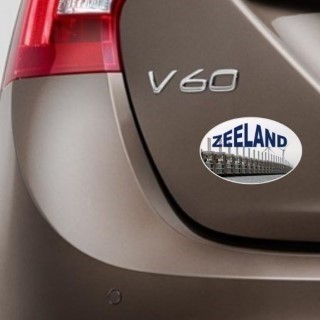 Auto sticker Oosterscheldekering met Zeeland