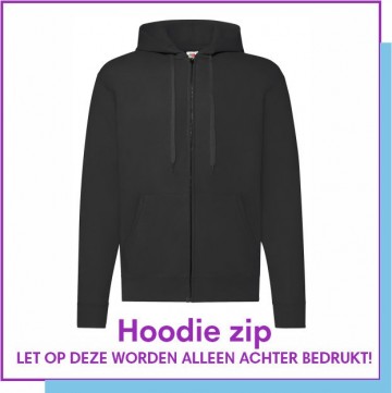 T shirt hoodie zip Niemand is Perfect