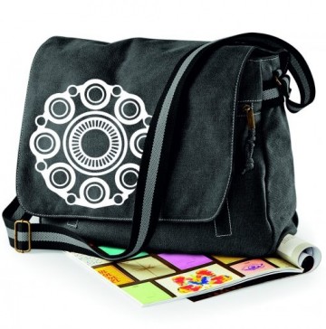 Canvas schoudertas Zeeuwse knop zwart